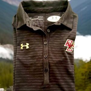 Under Armour size medium Boston College polo black/gray